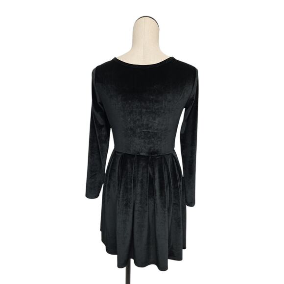 TALULA‎ Black Velvet Dress Womens Medium Party Elegant Classy Boho Flirty - Picture 2 of 9